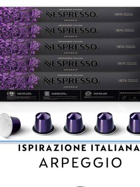 Nespresso Capsules OriginalLine, Arpeggio, Dark Roast Espresso, 50-Count